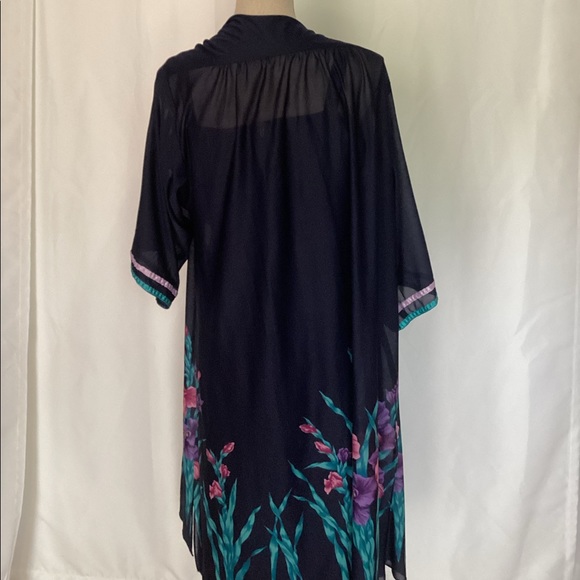 Navy floral summer dress with light cardigan ☀️🍉 - Picture 6 of 11